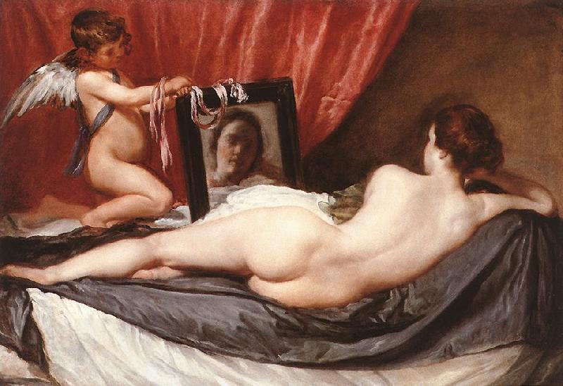 VELAZQUEZ, Diego Rodriguez de Silva y Venus at her Mirror (The Rokeby Venus) g oil painting picture